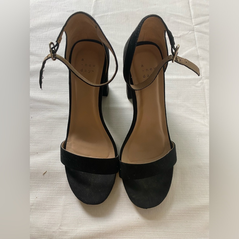 A New Day black block heels. 3 inch heel. Size 9